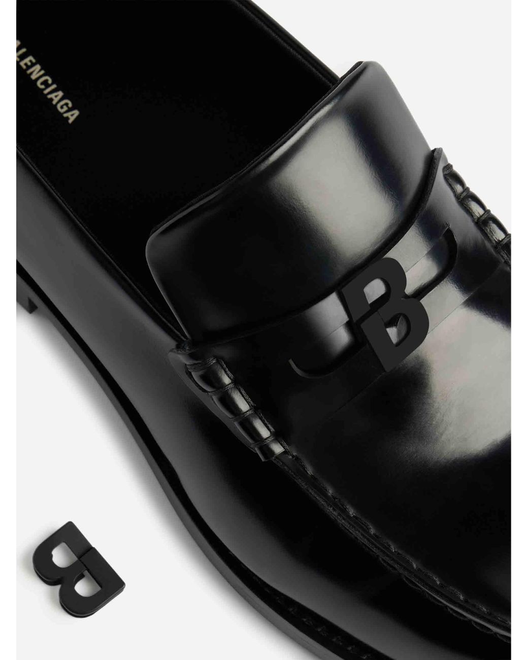 Balenciaga Black Comfy Leather Loafers for men