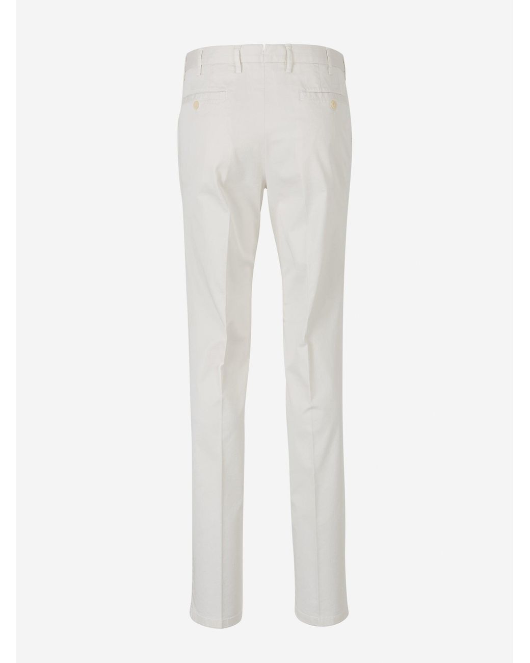 Santa Eulalia White Formal Cotton Trousers for men