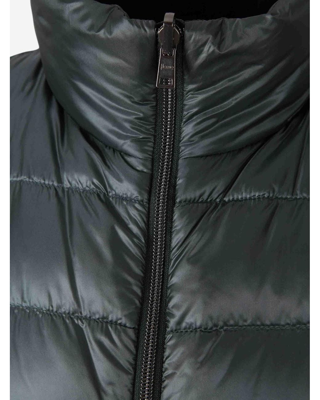 Herno Blue Polyamide Down Vest for men