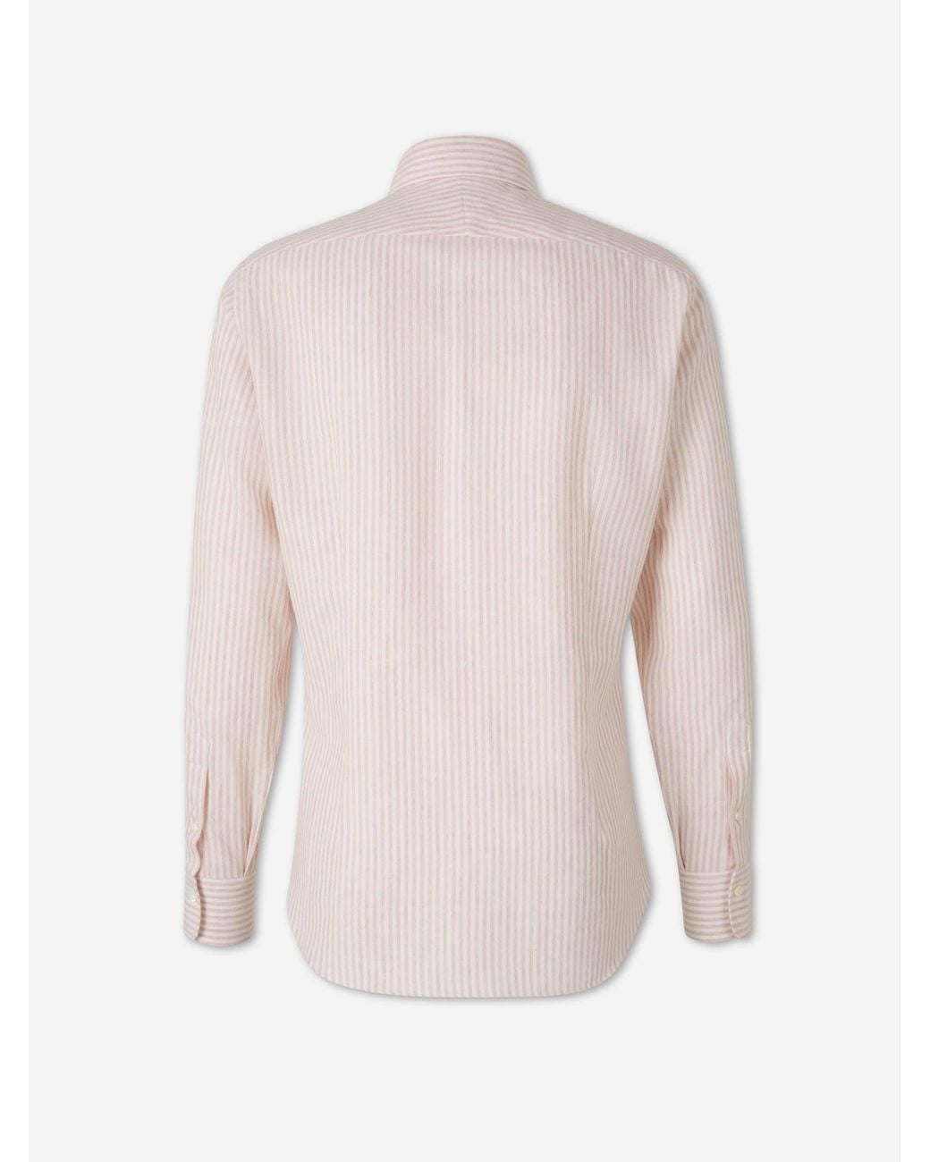 Santa Eulalia Pink Striped Cotton Shirt for men