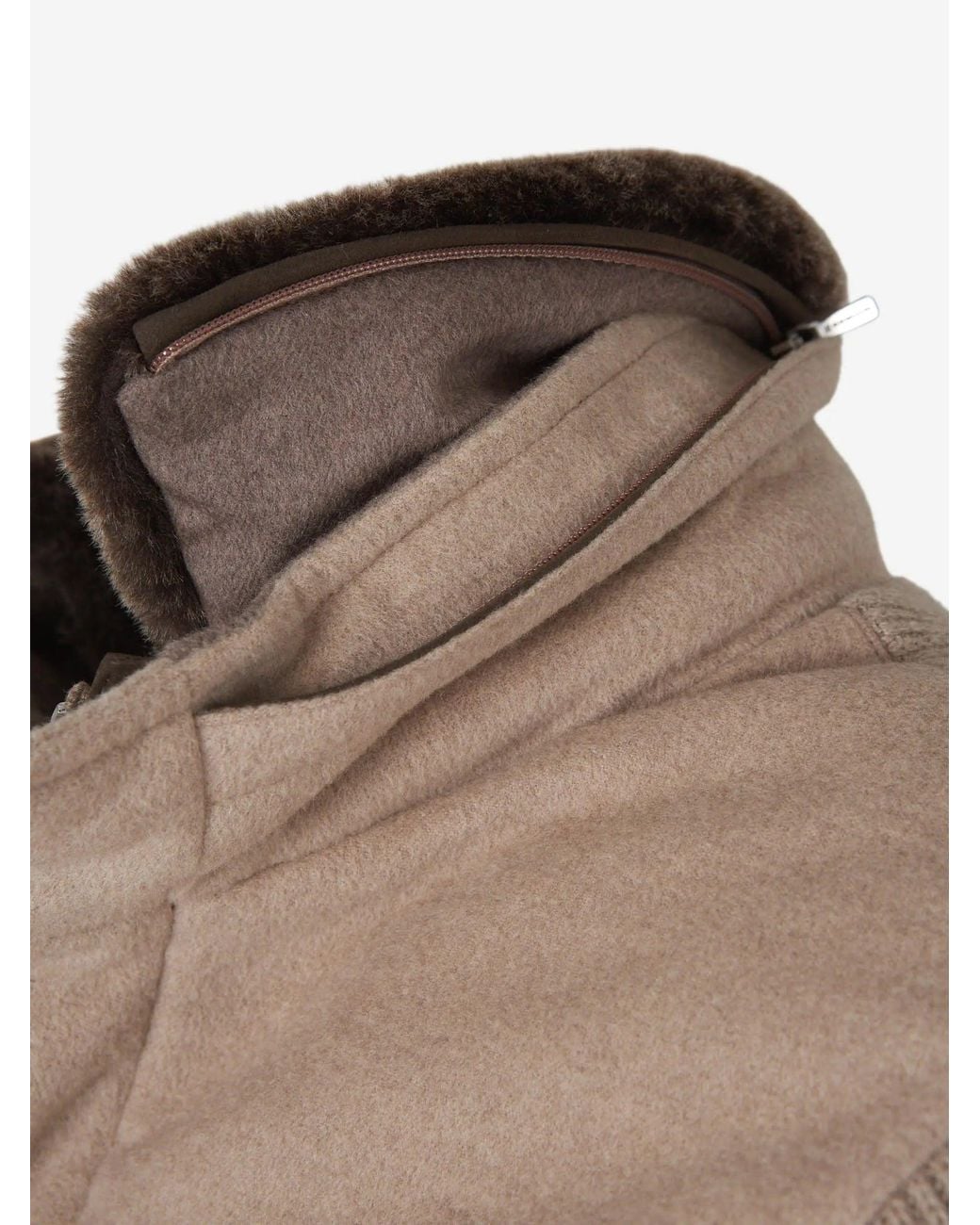 Moorer Natural Quilted Knit Jacket for men