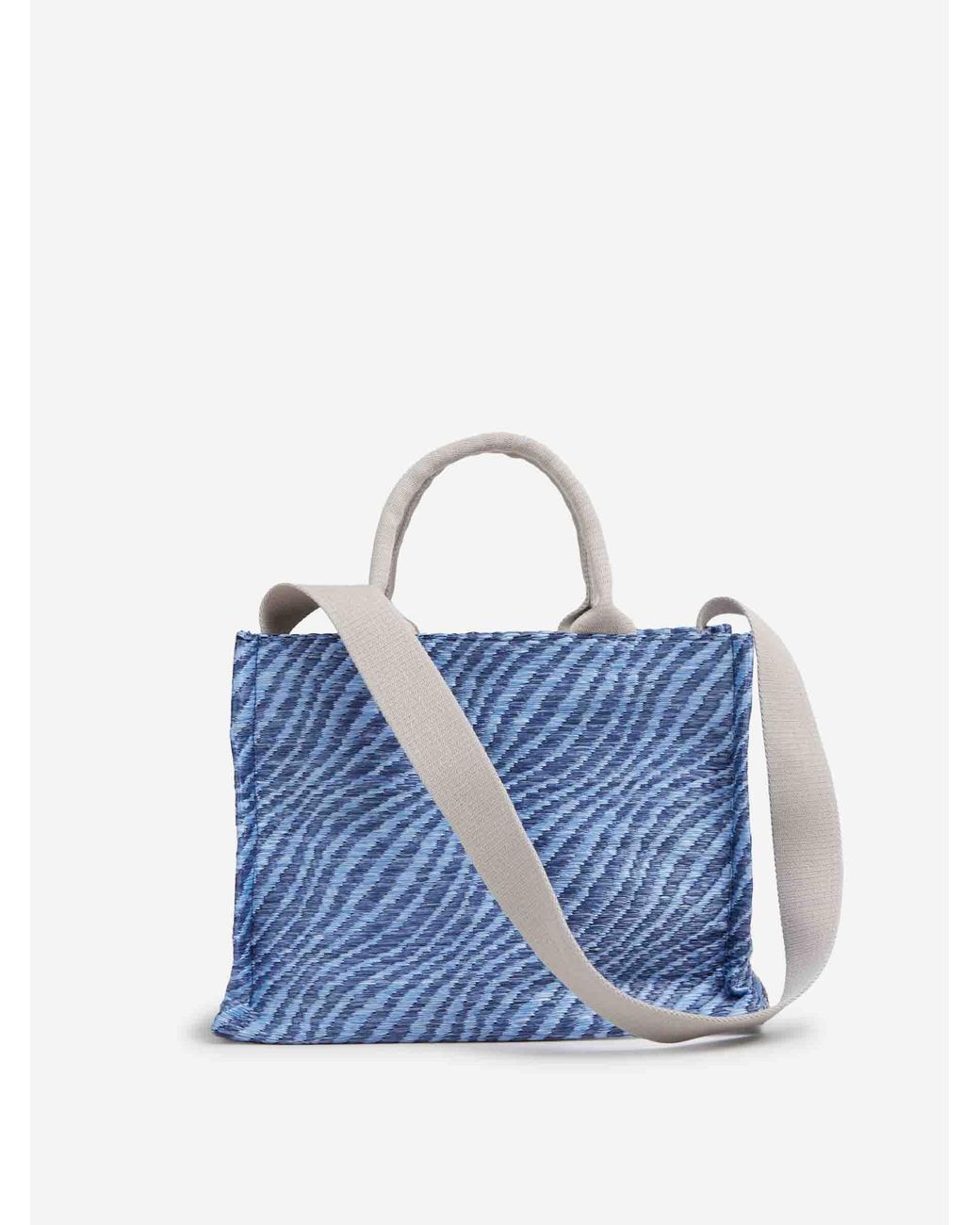 Marni Blue Raffia Tote Bag