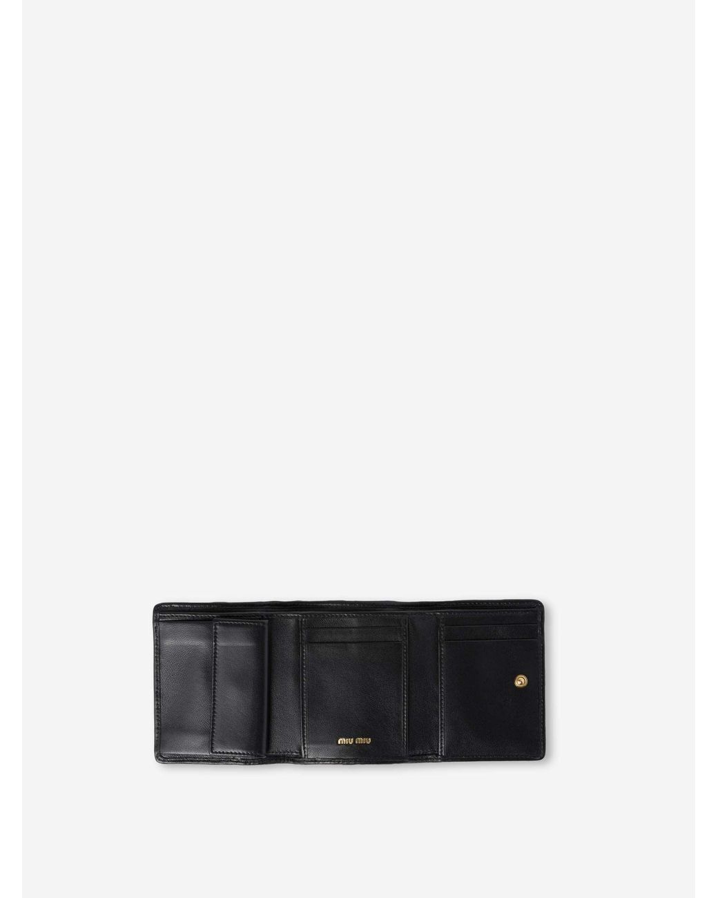 Miu Miu White Small Matelassé Wallet