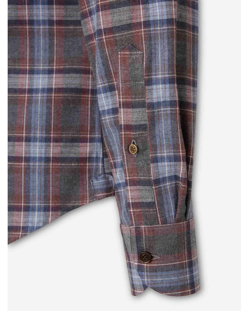 Santa Eulalia Blue Plaid Shirt for men