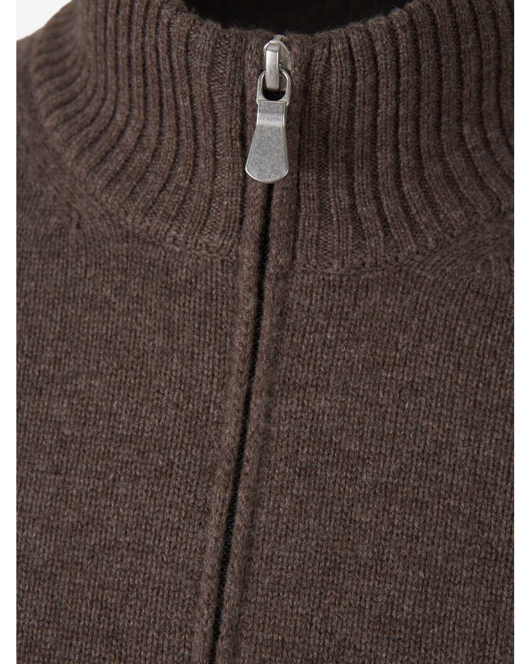 Santa Eulalia Brown High Neck Cardigan for men
