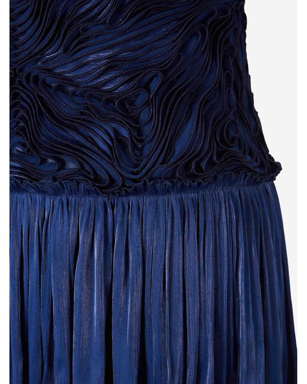 Robe Maxi Drapée Costarellos en coloris Blue