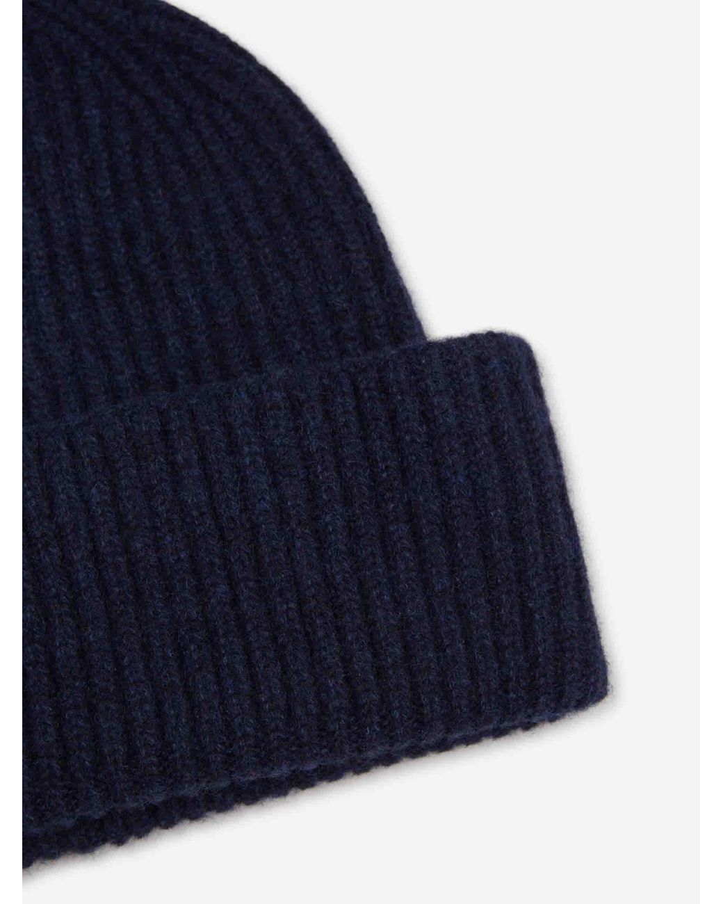Fedeli Blue Cashmere Knit Hat for men
