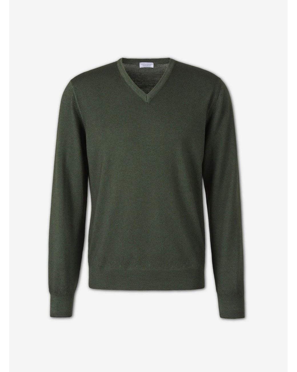 Santa Eulalia Green Sweater V-Neck for men