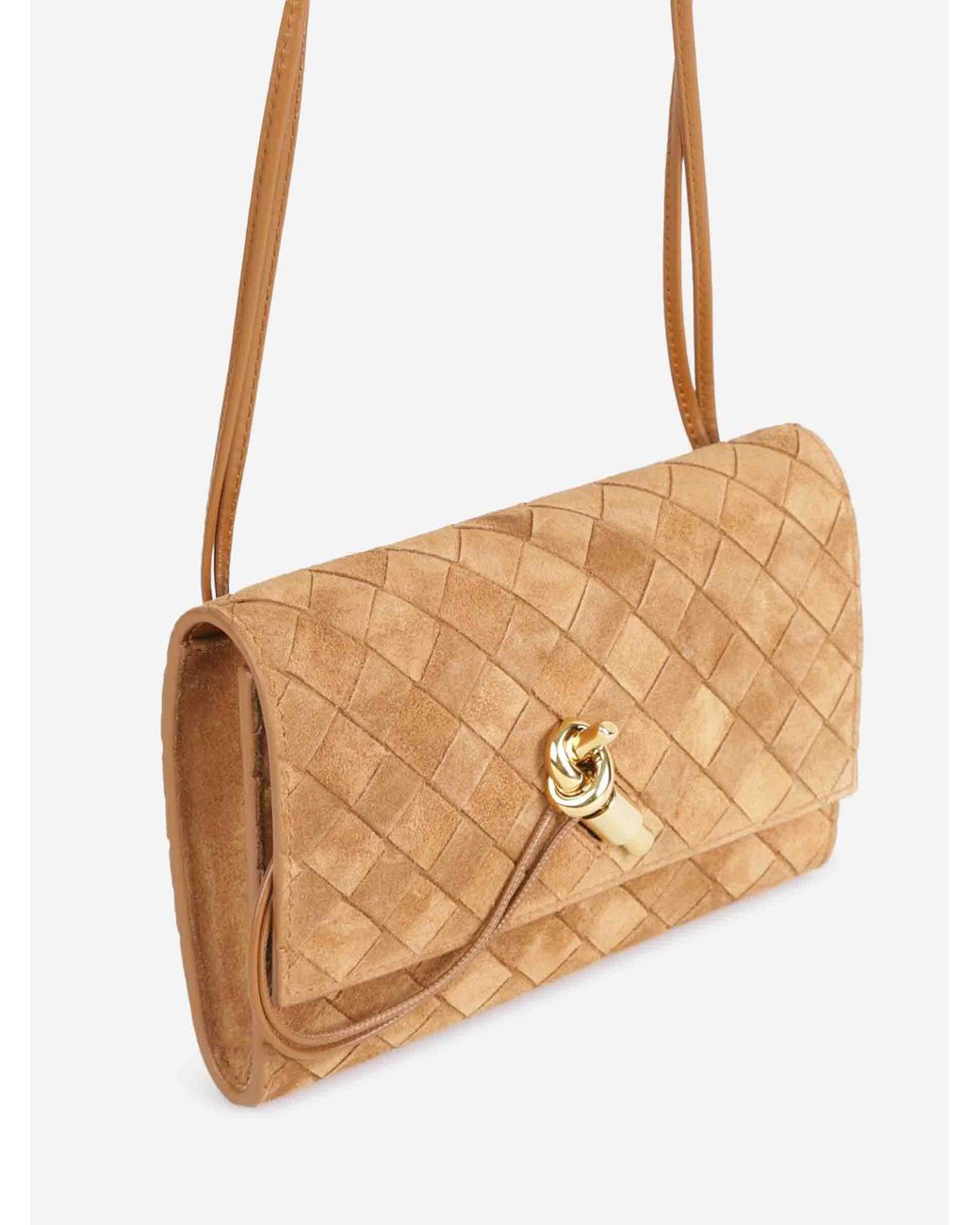 Bottega Veneta Natural Andiamo Pouch Bag