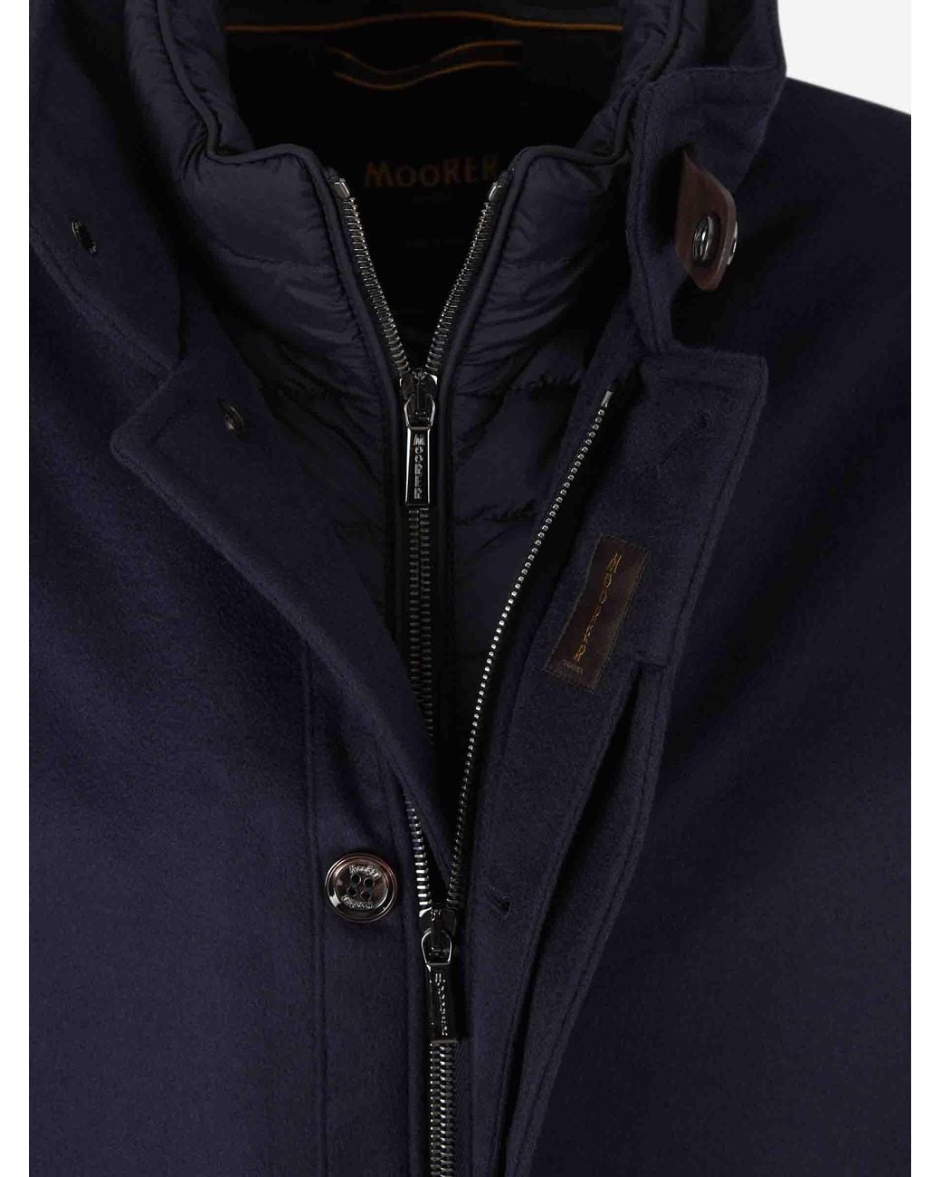 Moorer Blue Long Coat for men