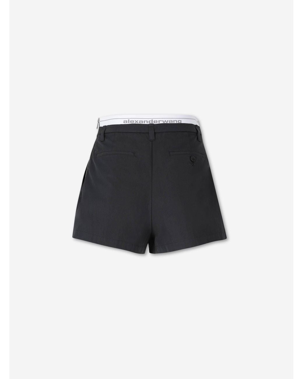 Alexander Wang Black Pleated Shorts