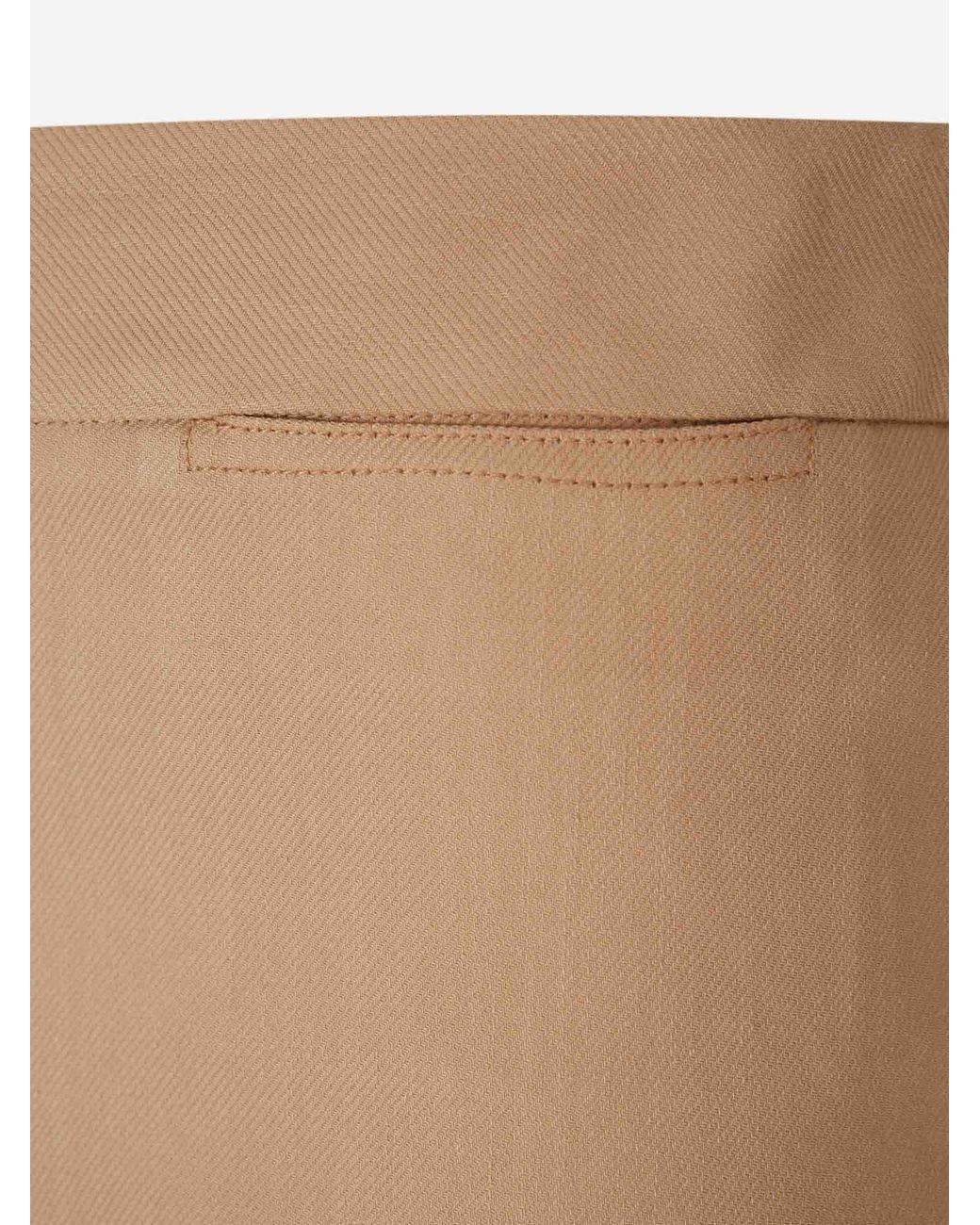 Veronica Beard Natural Darrell Wide Leg Trousers