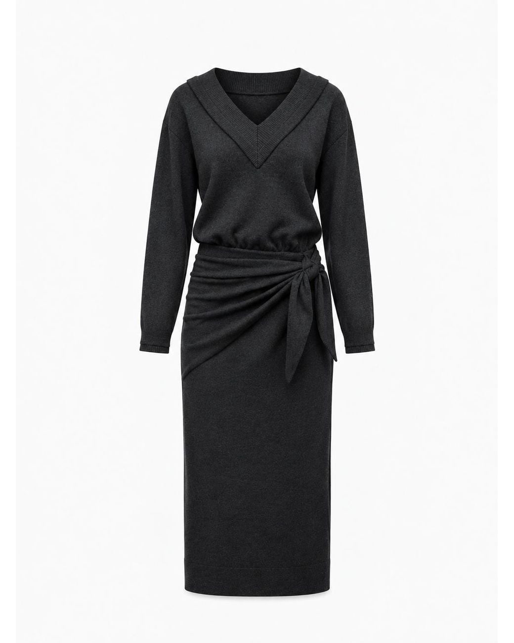 Staud Black Norman Knit Dress