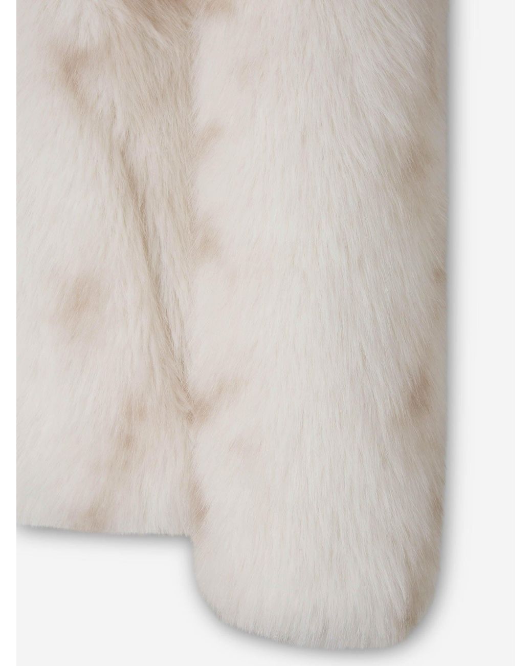 Herno White Lynx-Effect Fur Jacket