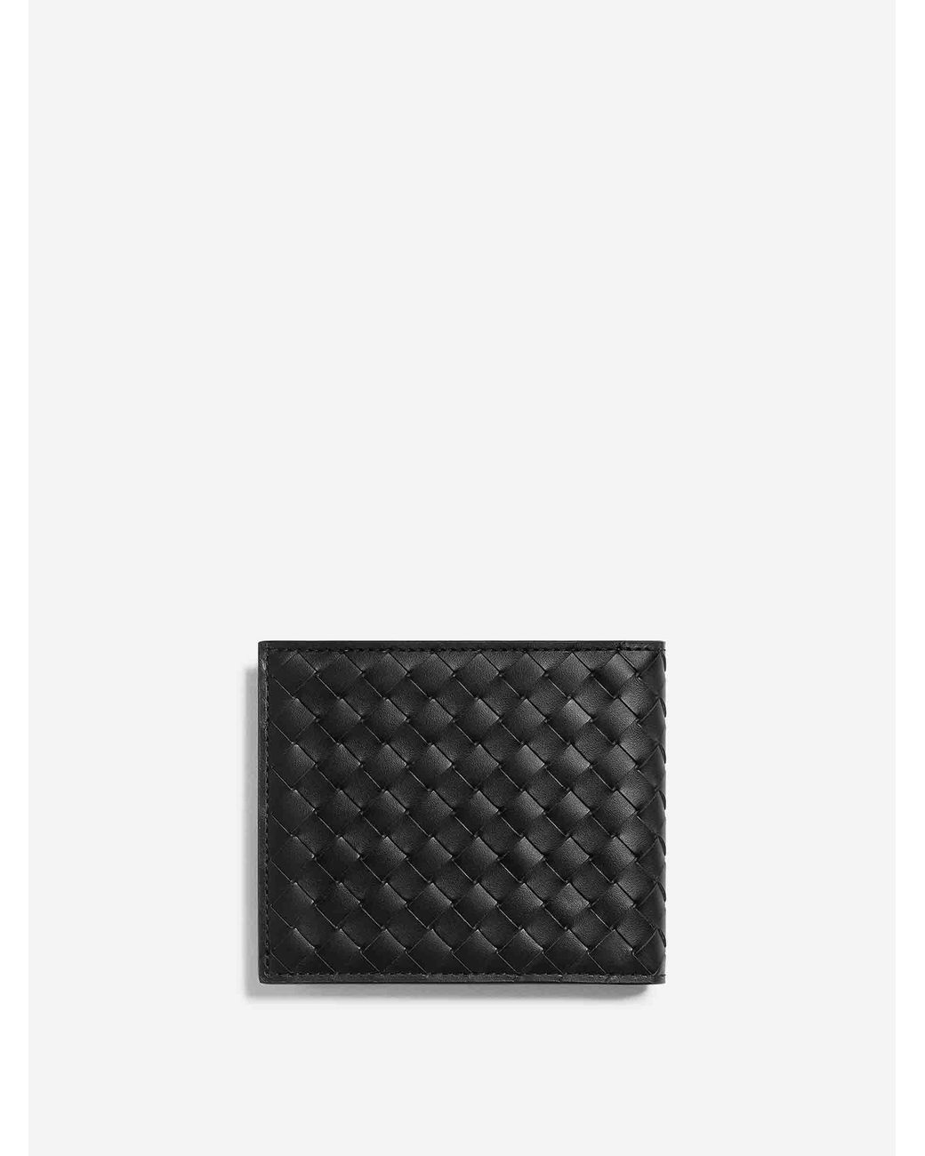 Bottega Veneta Black Intrecciato Fino Wallet for men