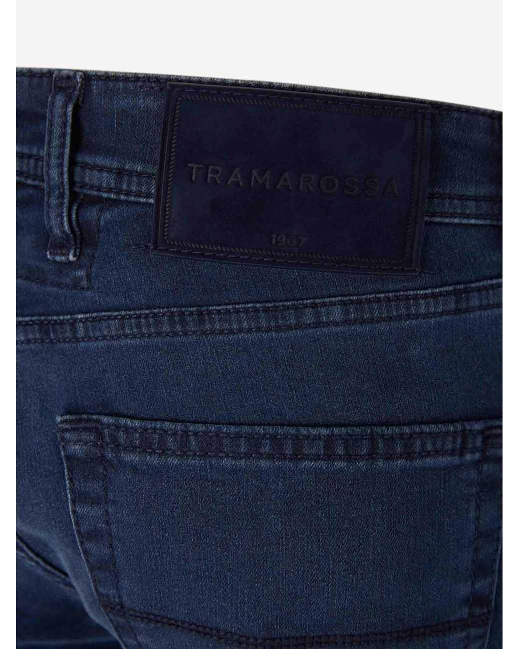 Tramarossa Blue Straight Cotton Jeans for men