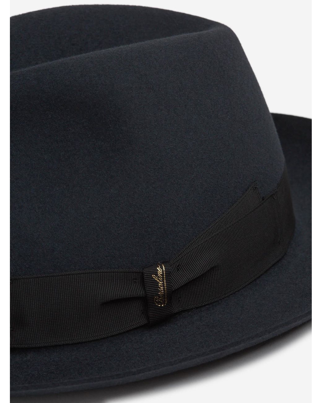 Borsalino Black Rabbit Fur Hat for men