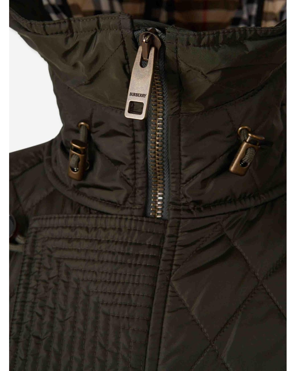 Burberry Black Short Down Jacket With Hood for men