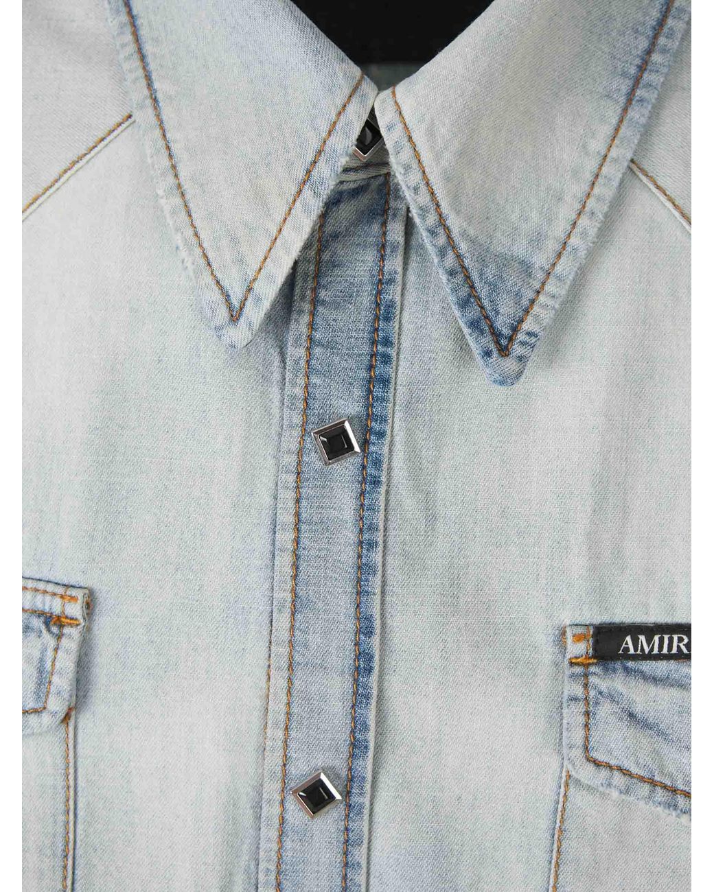 Amiri Blue Western Denim Shirt for men