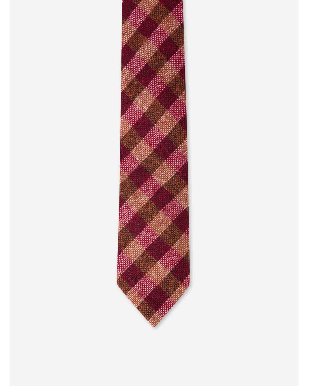 Corbata Estampada Lana Petronius de hombre de color Red