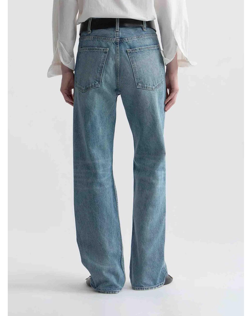Nili Lotan Blue Mitchell Straight Leg Jeans