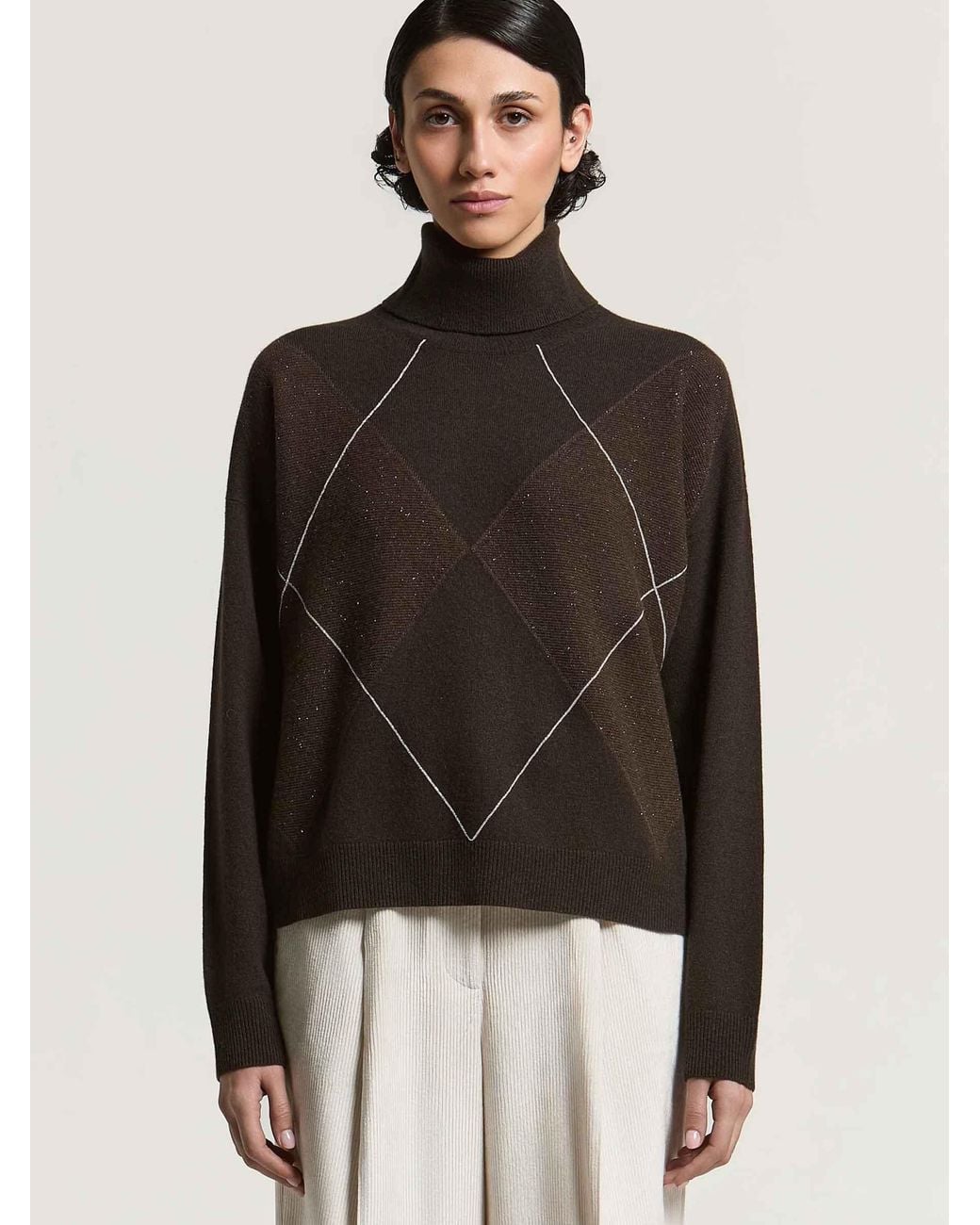 Peserico Multicolor Turtleneck Sweater
