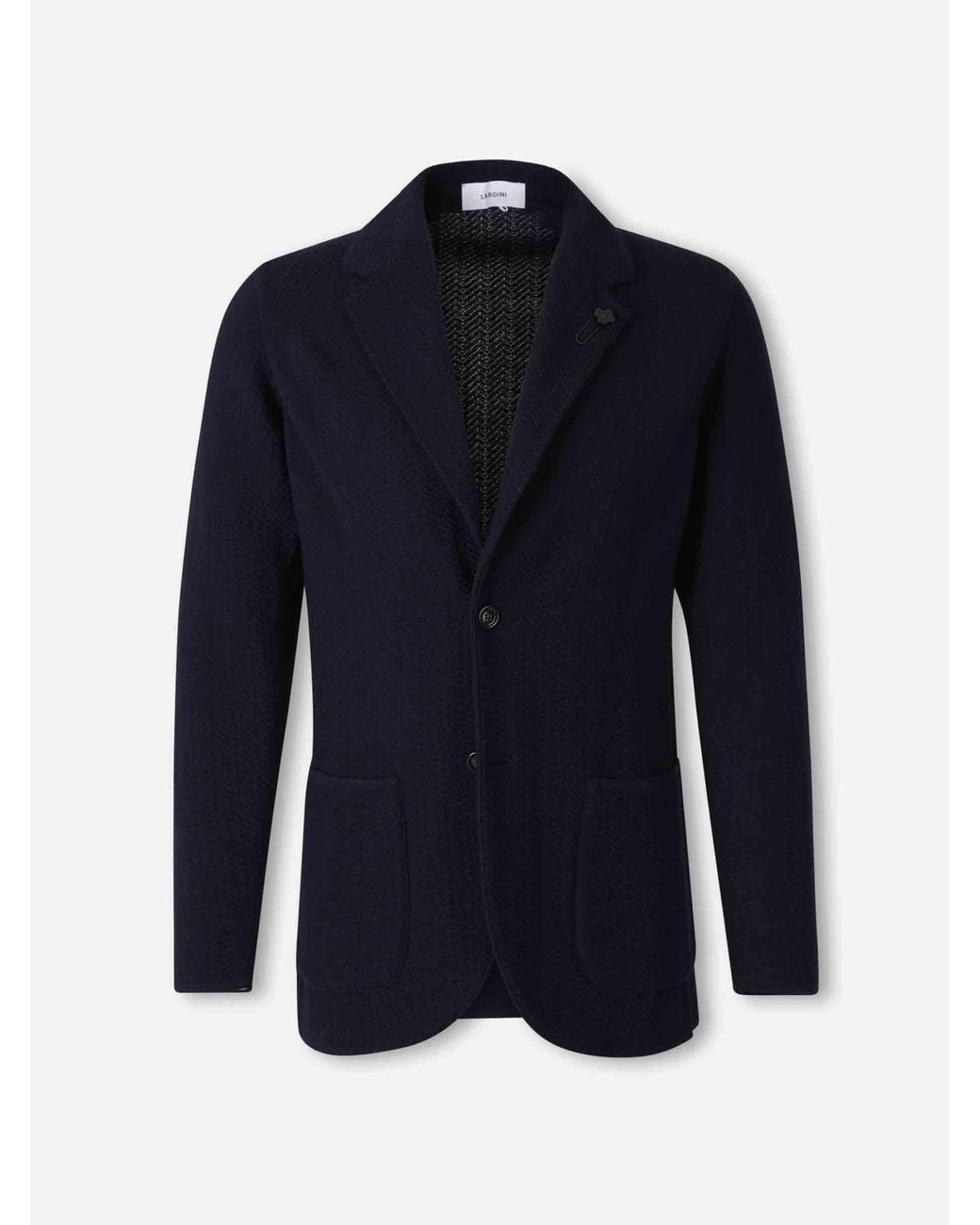 Lardini Blue Blazer Style Cardigan for men