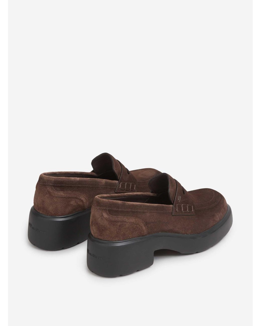 Santoni Brown Easy Penny Loafer