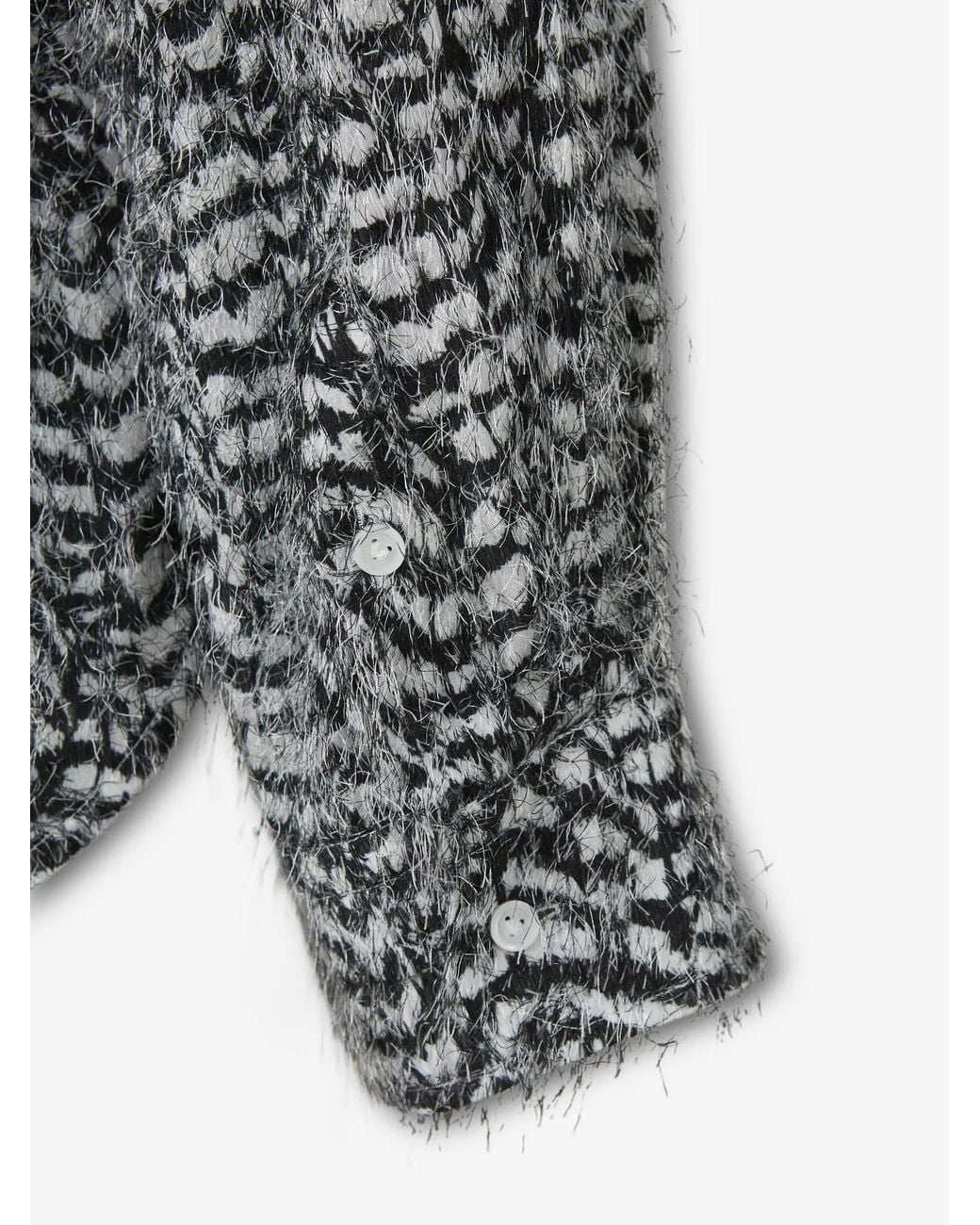 Bottega Veneta Gray Feather Effect Shirt