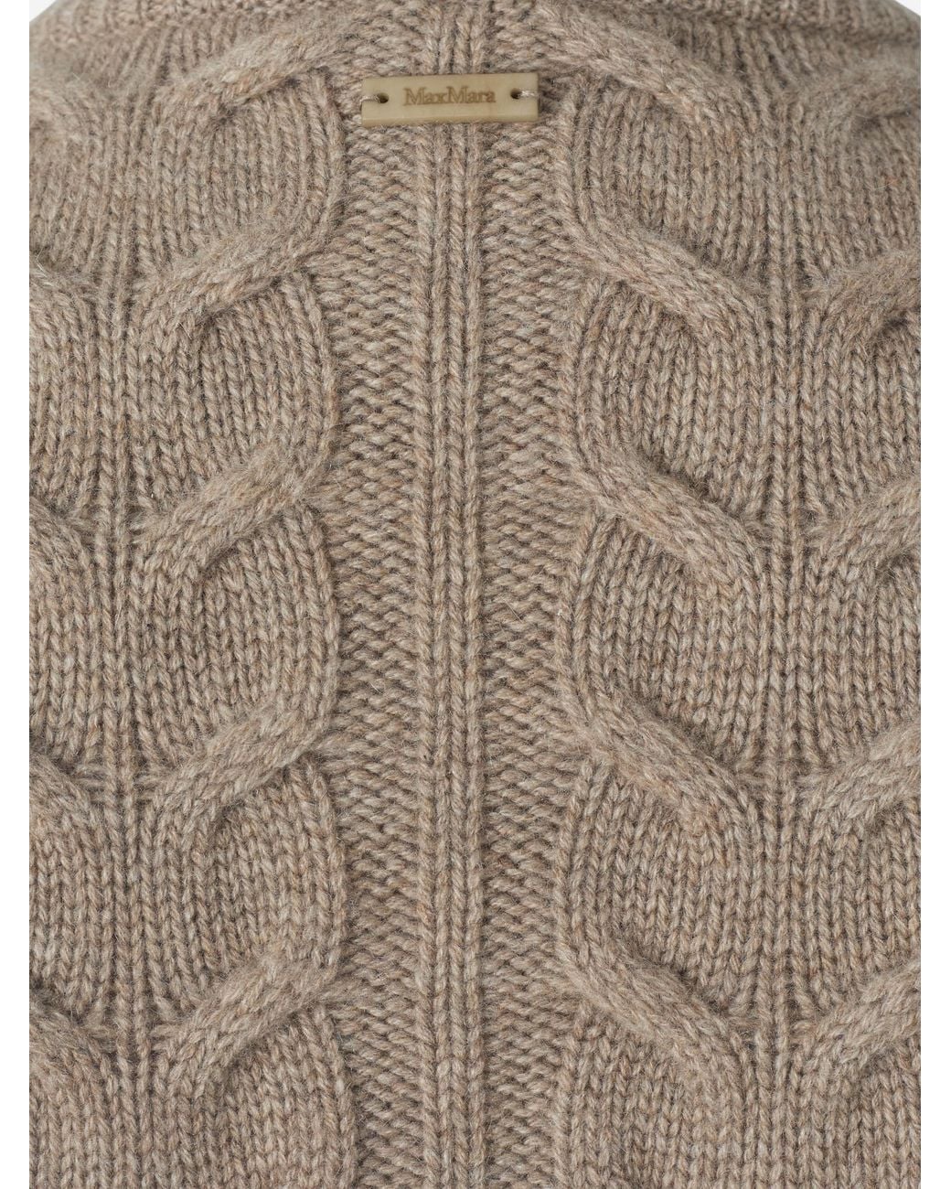Max Mara Natural Cashmere Cable Knit Jersey