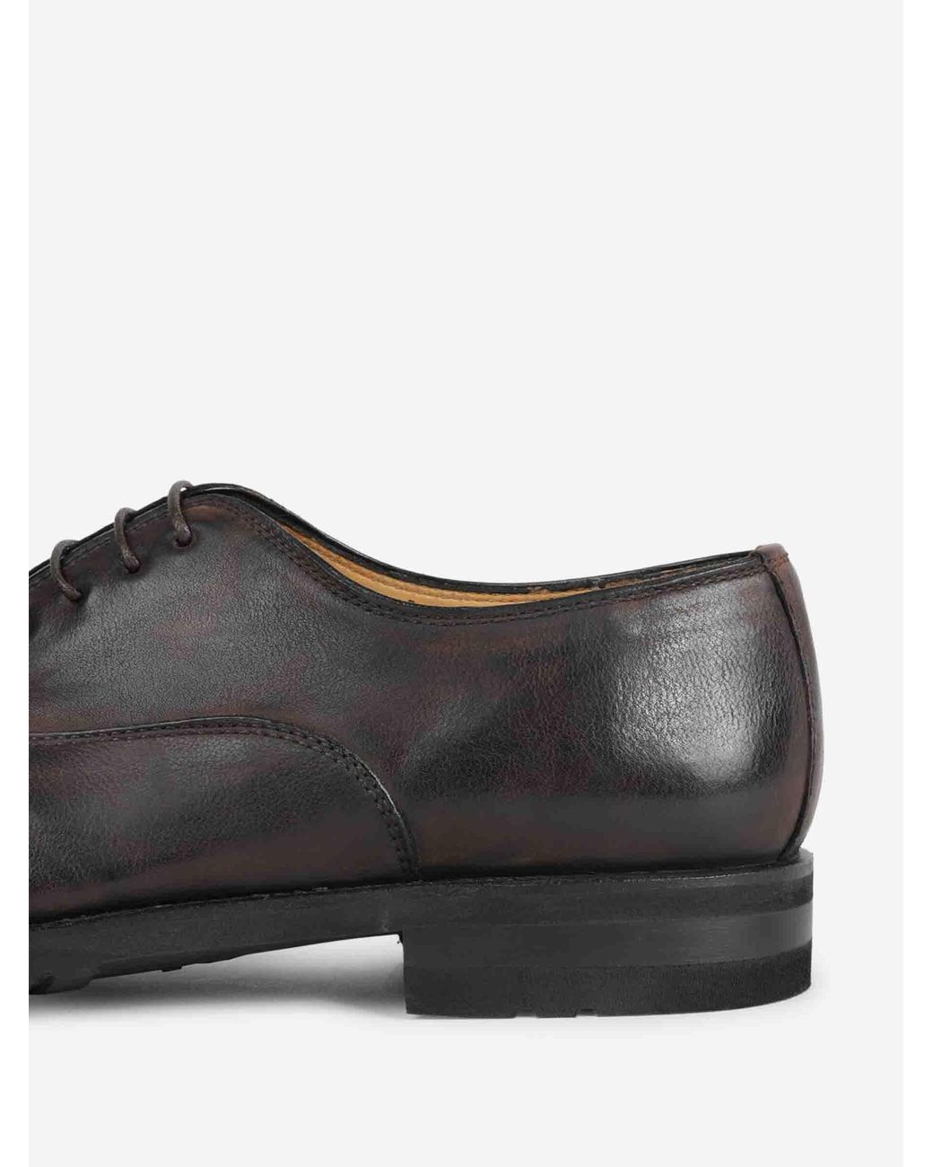 Bontoni Gray Savoia Leather Shoes for men