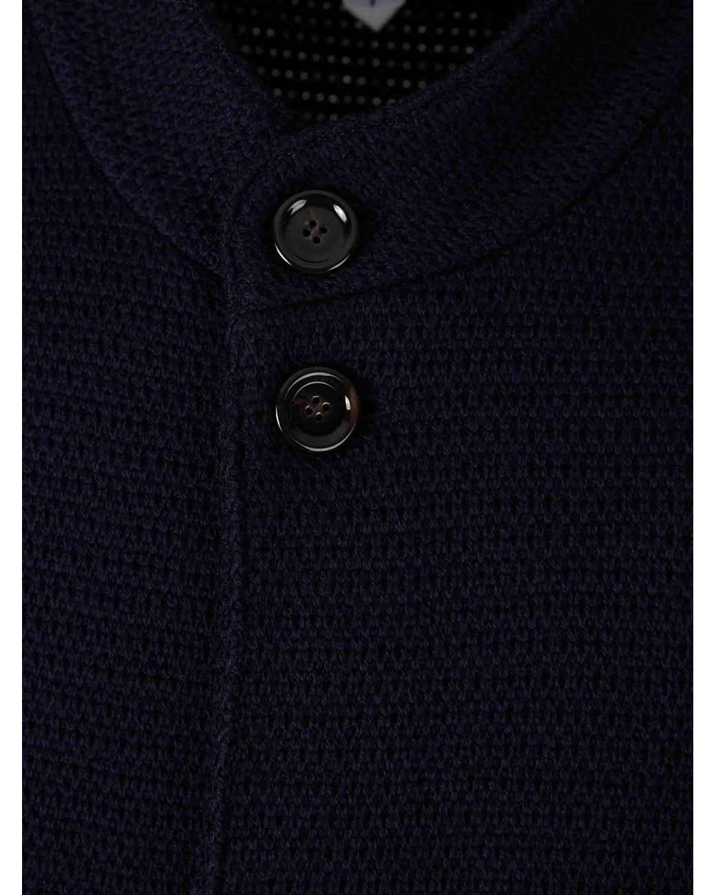 Lardini Blue Wool Cardigan for men