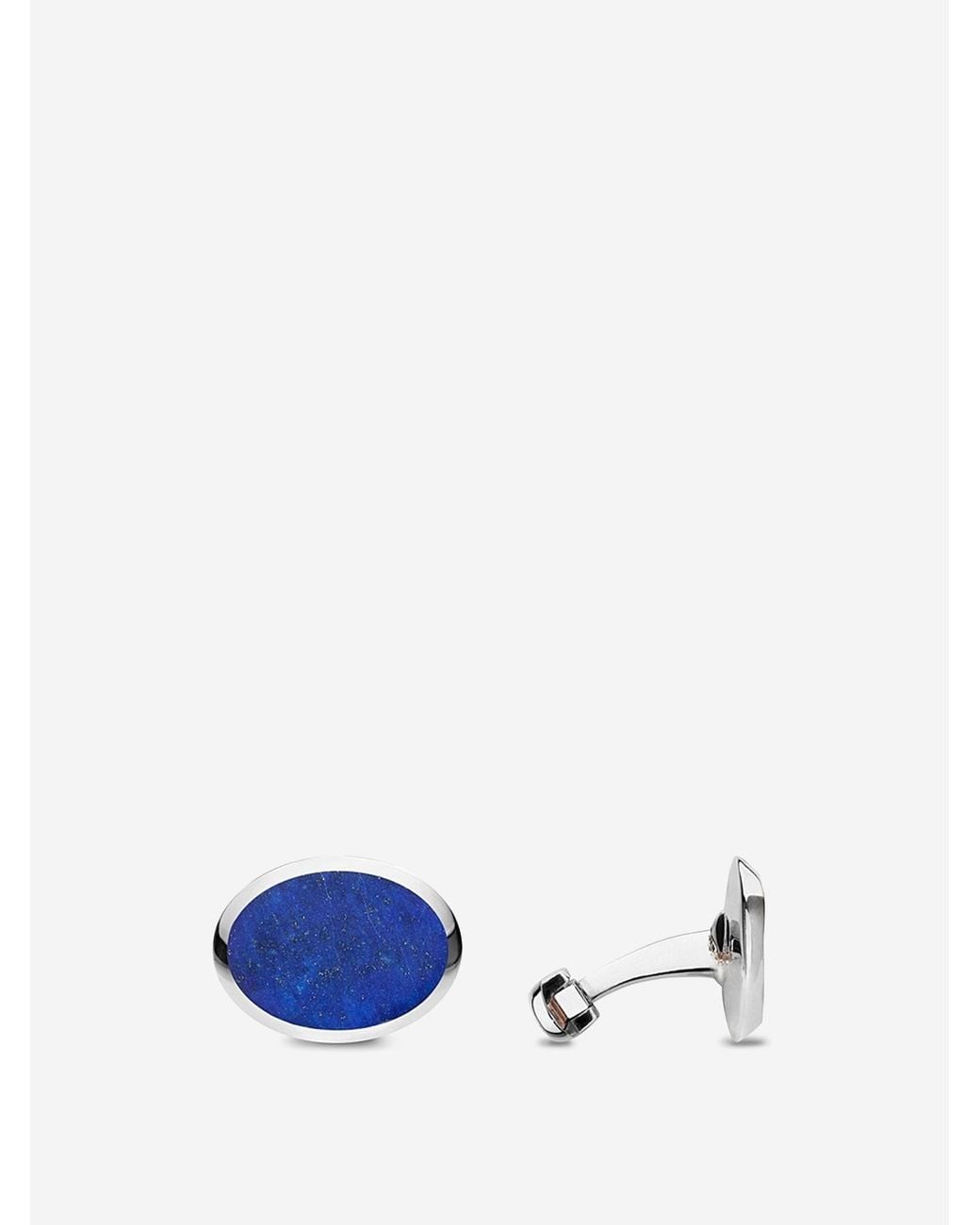 Barbarulo White Oval Cufflinks for men