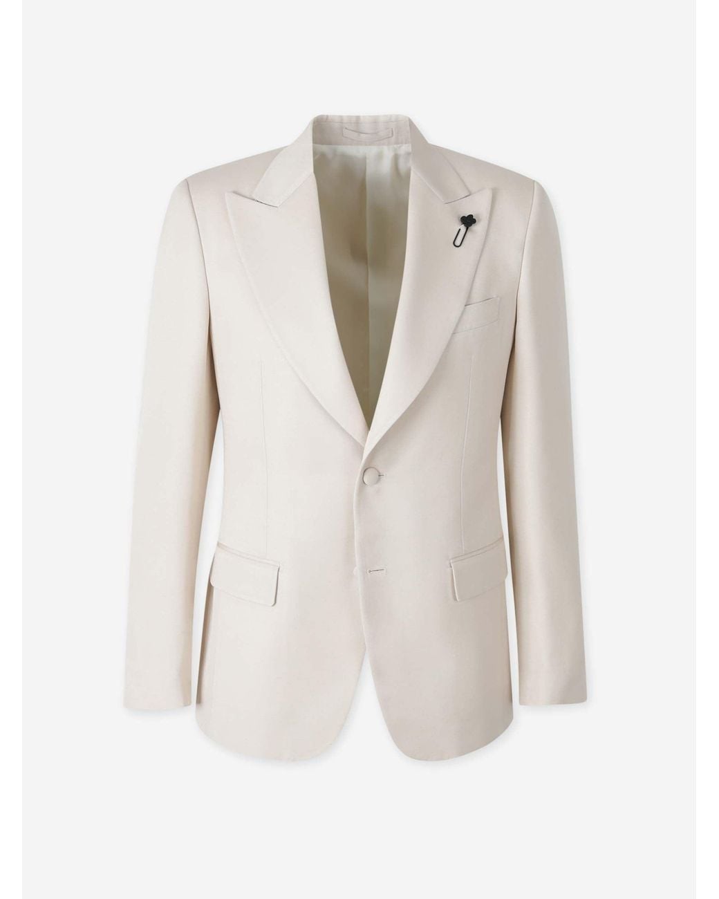 Lardini White Blazer Classic Straight for men