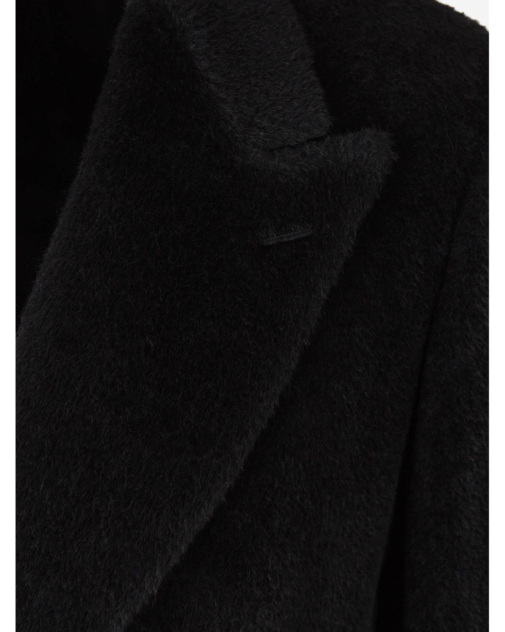 Canali Black Long Fur Coat for men