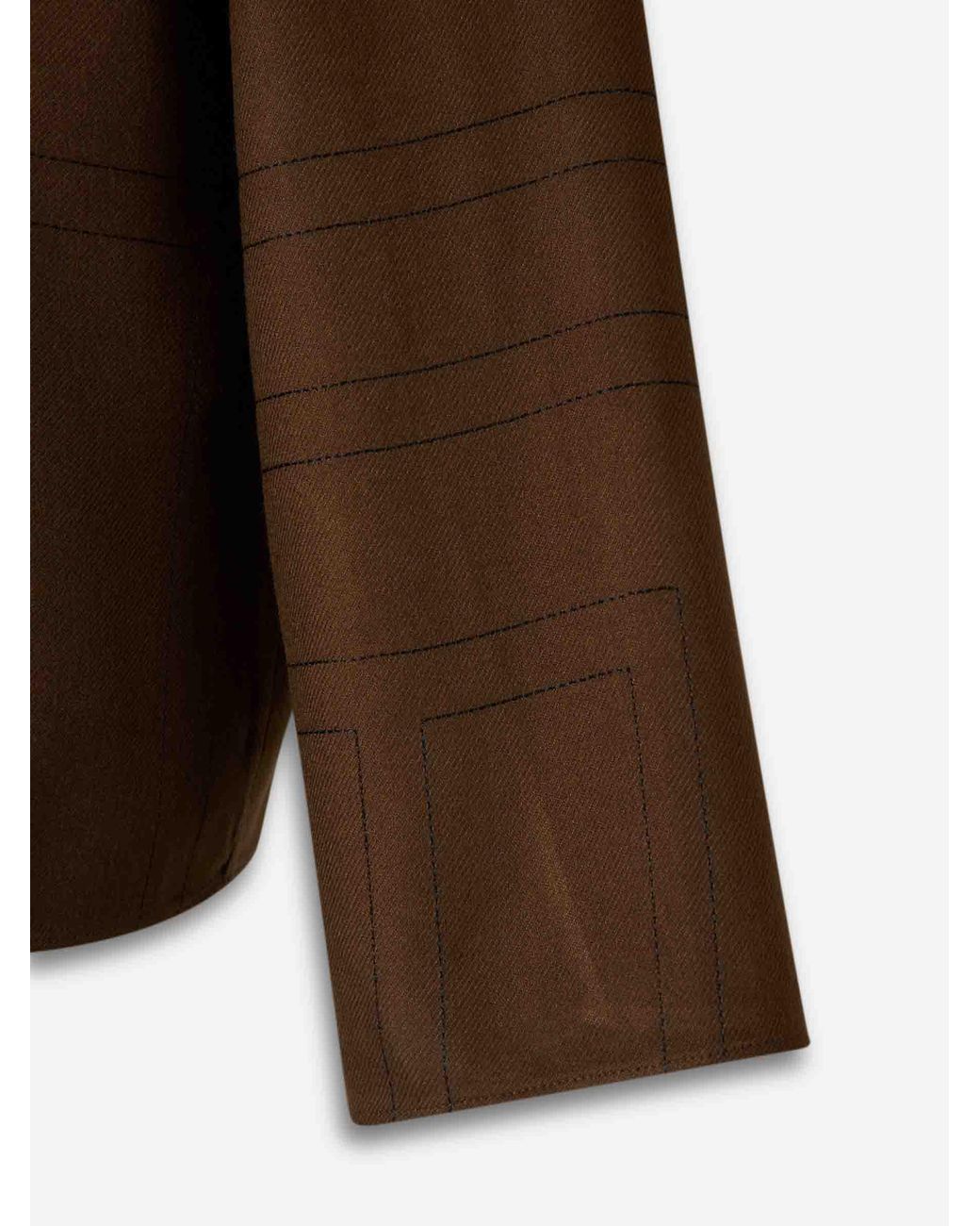 Totême Brown Monogram Flannel Blouse