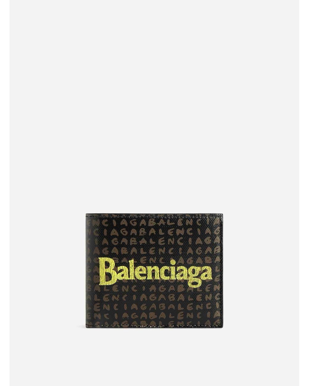 Balenciaga White Logo Folding Wallet for men