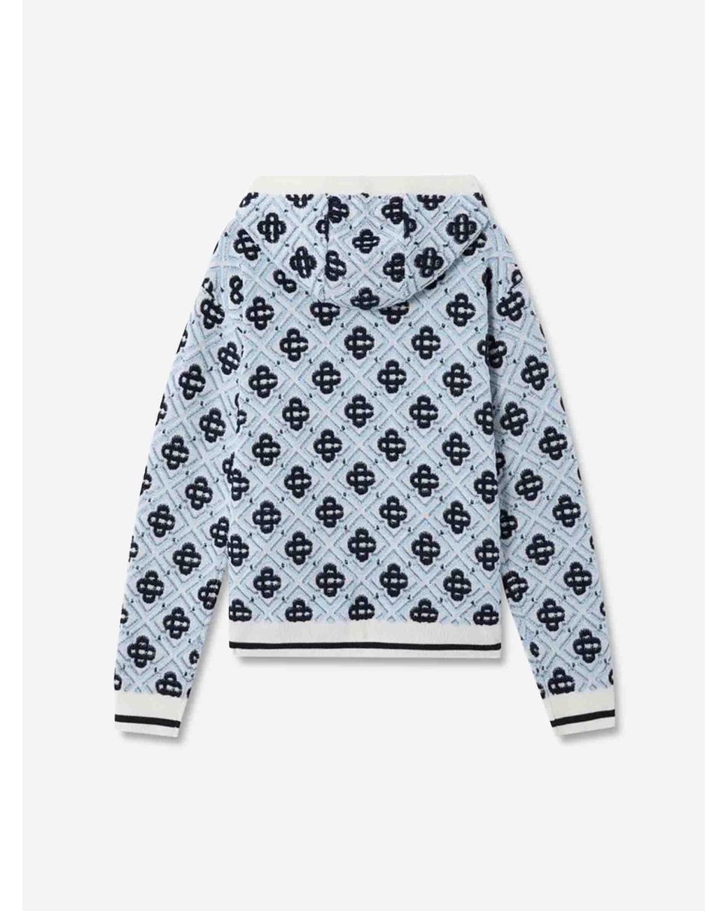 Casablanca Blue Wool Knit Sweatshirt for men