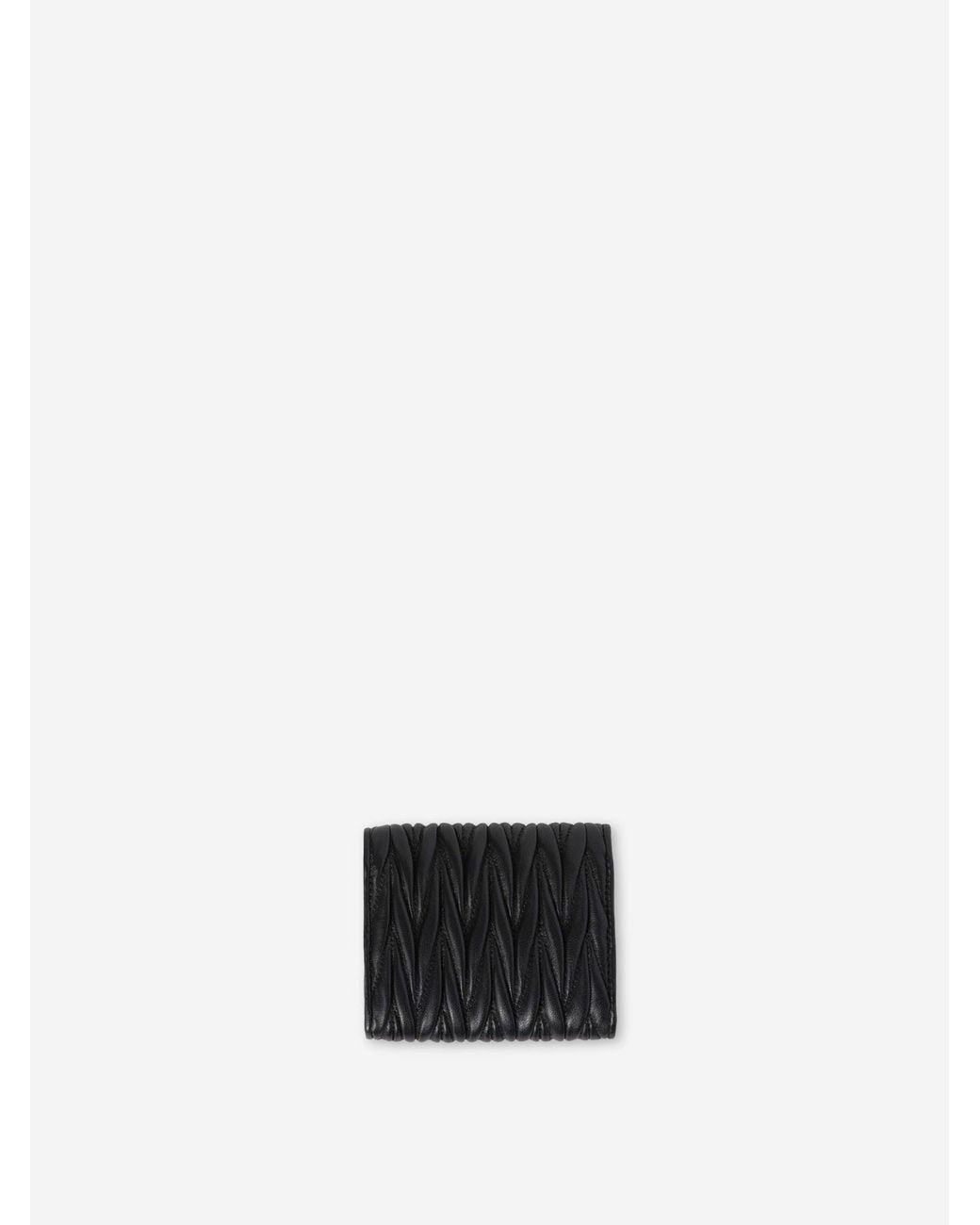 Miu Miu White Small Matelassé Wallet