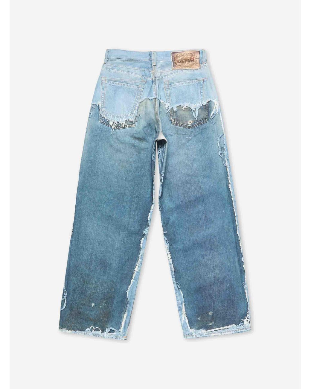 Acne Blue Contrast Patch Jeans