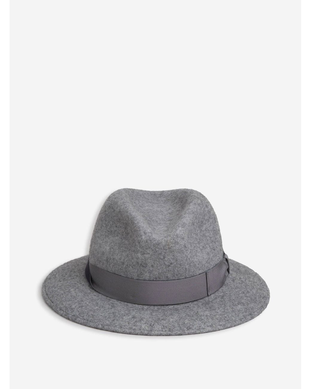 Borsalino Gray Wool Hat for men