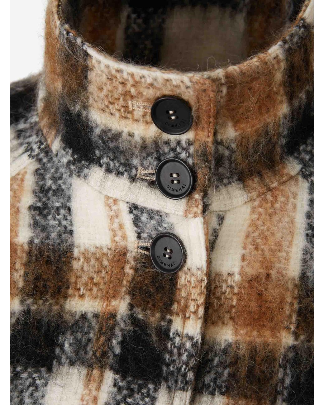 Jonathan Simkhai White Virelle Plaid Jacket