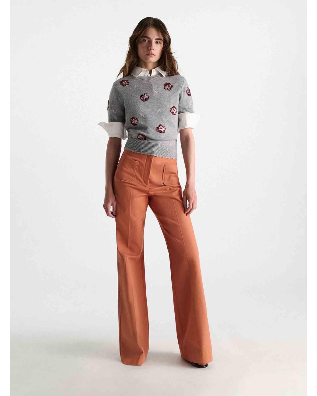 Dorothee Schumacher Gray Jersey Blooming Statements