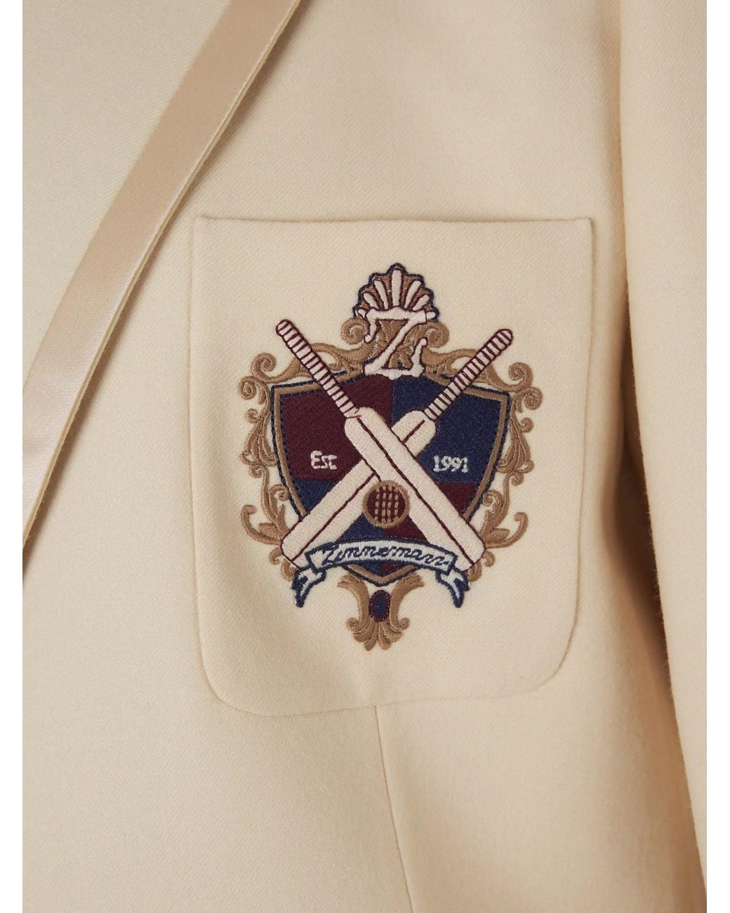 Zimmermann Natural Straight Blazer With Shield