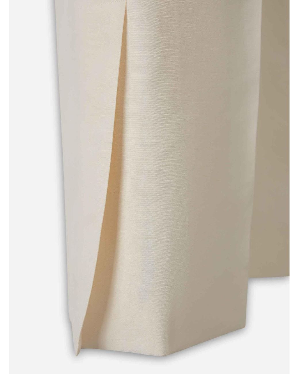 Khaite White Straight Leg Trousers