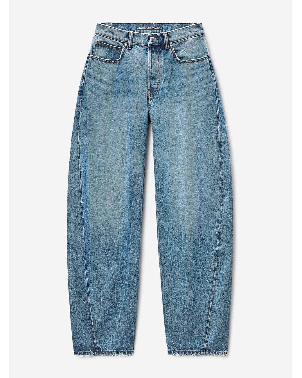 Alexander Wang Blue Jeans Barrel Logo