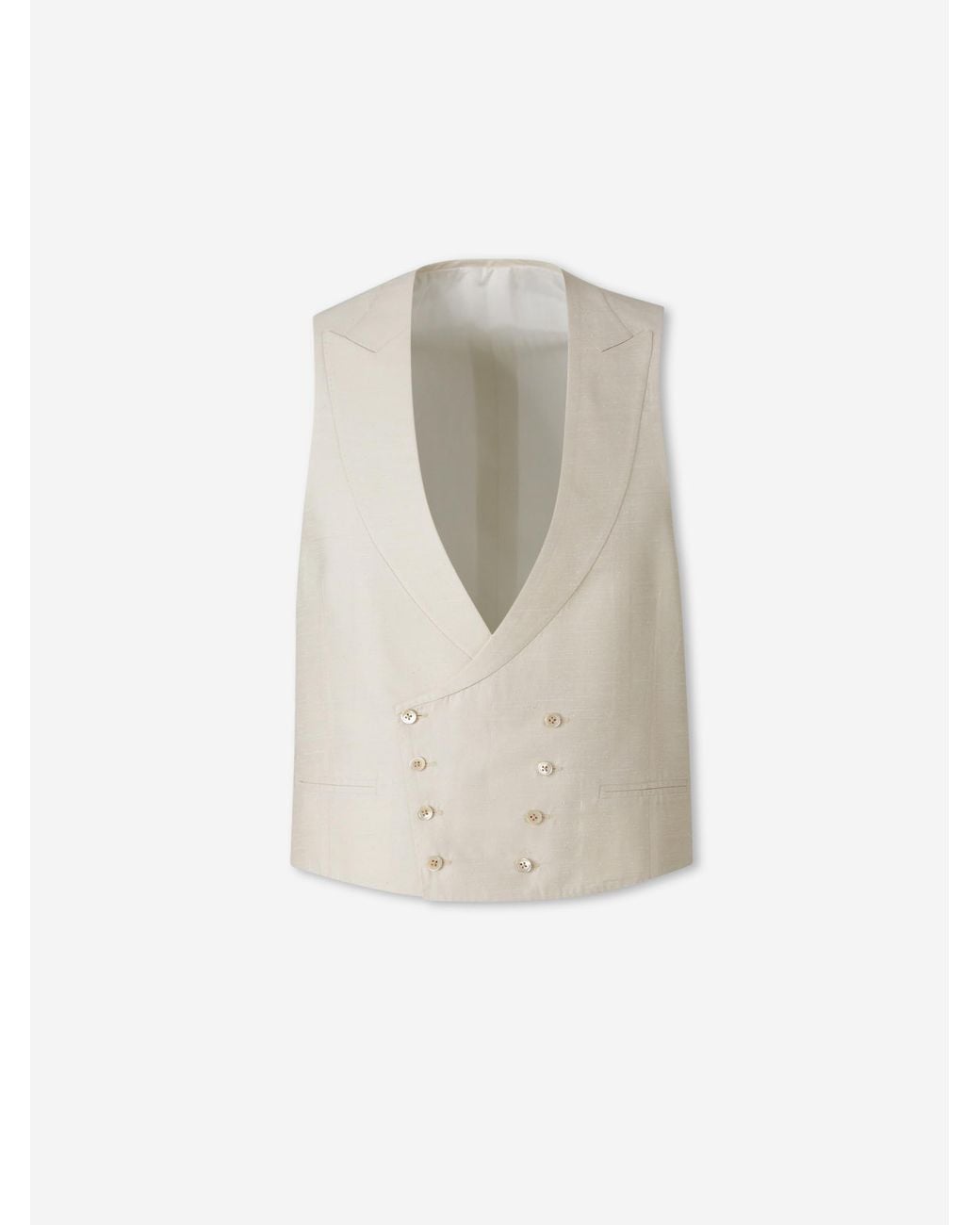 Santa Eulalia White Classic Crossed Vest for men