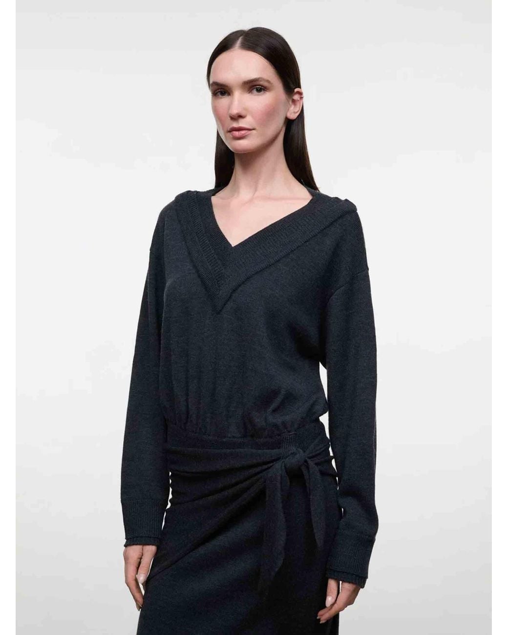 Staud Black Norman Knit Dress
