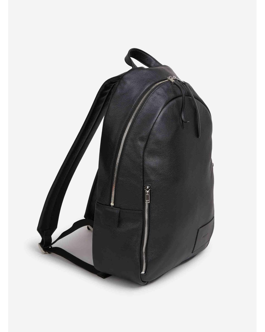 Jil Sander Black Leather Backpack for men