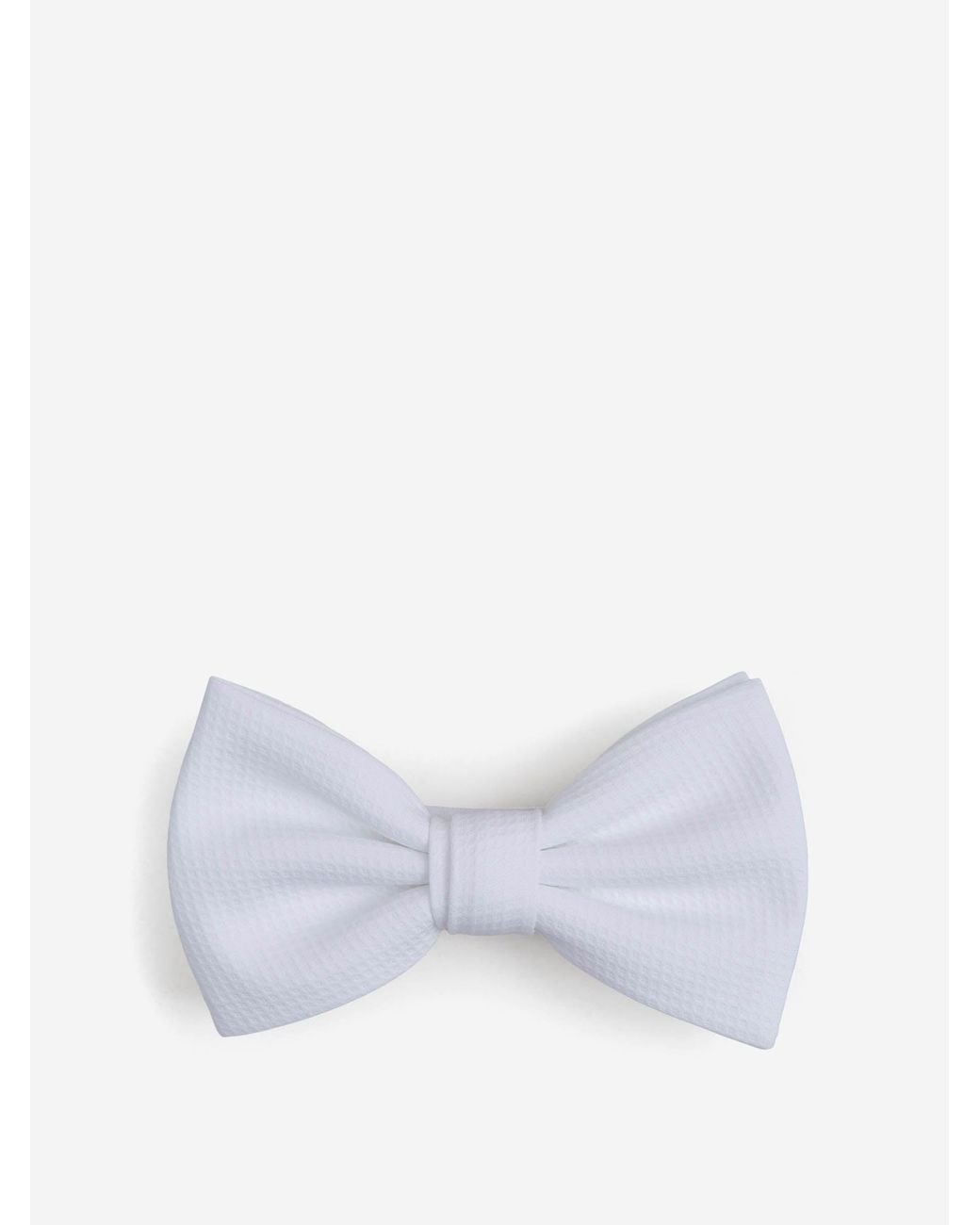 Santa Eulalia White Textured Cotton Bow Tie for men